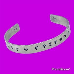 Best Friend Cuff Metal Bracelet